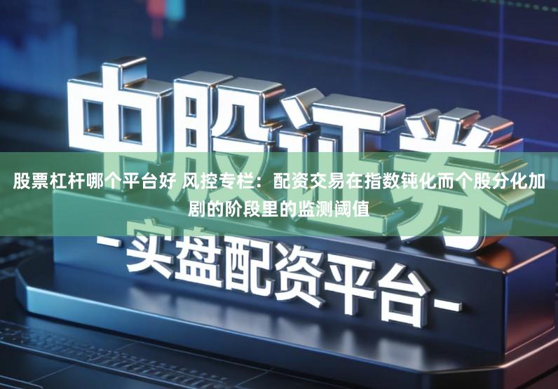 股票杠杆哪个平台好 风控专栏：配资交易在指数钝化而个股分化加剧的阶段里的监测阈值